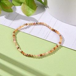 Crazy Agate Mini Natural Crazy Agate Beaded Stretch Bracelets, for Women Girls, Inner Diameter: 2-1/8 inch(5.4cm)