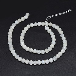 Rainbow Moonstone Natural Rainbow Moonstone Beads Strands, Round, 8mm, Hole: 0.8mm, about 48~50pcs/strand, 15.3~15.9 inch(39~40.5cm)