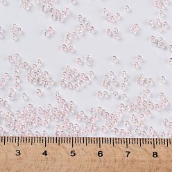 (171L) Dyed Light Pink Transparent Rainbow Toho perles de rocaille rondes, perles de rocaille japonais, (171 l) arc-en-ciel transparent teinté rose clair, 11/0, 2.2mm, Trou: 0.8mm, environ5555 pcs / 50 g