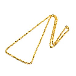 Golden Fashionable 304 Stainless Steel Rope Chain Necklace Making, with Lobster Claw Clasps, Golden, 22 inch~24 inch(55.8~60.9cm)x3mm