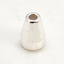 Silver Tibetan Style Alloy Bead Cone, Cadmium Free & Nickel Free & Lead Free, Silver, 11x8mm, Hole: 2.5mm