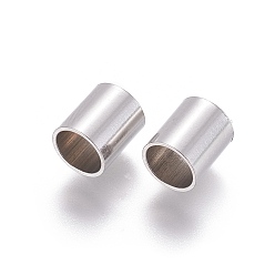 Stainless Steel Color 304 Stainless Steel Tube Beads, Stainless Steel Color, 8x7mm, Hole: 6mm