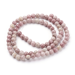Rhodonite Natural Rhodonite Beads Strands, Grade A, Round, 4mm, hole: 1mm, 15.5 inch, about 86pcs/strand