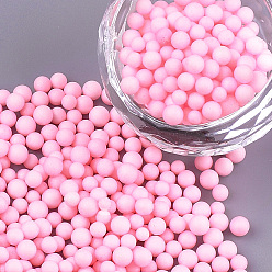 Pearl Pink Small Craft Foam Balls, Round, for DIY Wedding Holiday Crafts Making, Pearl Pink, 2.5~3.5mm