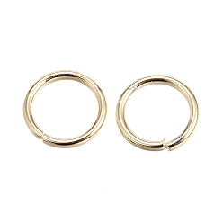 Golden 304 Stainless Steel Jump Rings, Open Jump Rings, Golden, 18 Gauge, 8x1mm, Inner Diameter: 6mm