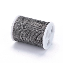 Серый Полиэфирная металлизированная нить, серые, 1 мм, около 7.65 ярдов (7 м) / рулон