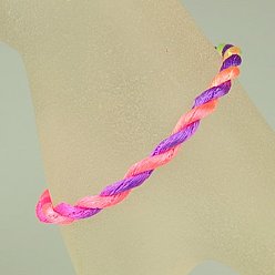 Colorful Nylon Rattail Satin Cord Bracelet Making, Colorful, 190x3mm