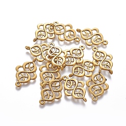 Antique Golden Alloy Links connectors, Lead Free and Cadmium Free, 28x18x2mm, Hole: 1.5mm, hole: 1.5mm, Antique Golden, 28x18x2mm, Hole: 1.5mm