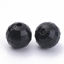 Black Opaque Acrylic Beads, Earth Bead, Black, 8mm, Hole: 1.5mm, about 1700pcs/500g