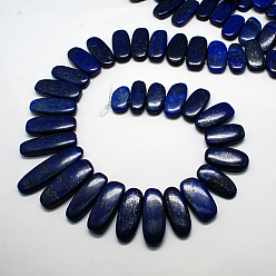 Lapis Lazuli Natural Gemstone Pendants Lapis Lazuli Graduated Beads Strands, Dark Blue, 16~42x10~18x5~8mm, Hole: 1mm, about 15.7 inch