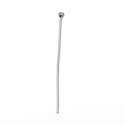 Stainless Steel Color 304 Stainless Steel Ball Head Pins, Stainless Steel Color, 35mm, Pin: 0.7mm, 21 Gauge, Head: 2mm