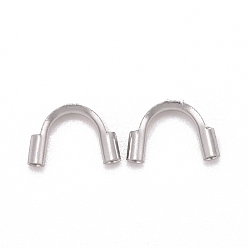 Stainless Steel Color 316 Stainless Steel Wire Guardian and Protectors, Long-Lasting Plated, Stainless Steel Color, 4.5x7.5x1.5mm, Hole: 0.6mm