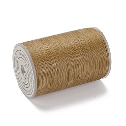 Pérou Ficelle ronde en fil de polyester ciré, cordon micro macramé, cordon torsadé, pour la couture de cuir, Pérou, 0.3~0.4mm, environ 174.98 yards (160m)/rouleau