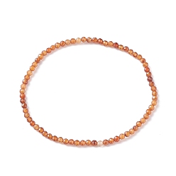 Grenat 3 Bracelet extensible en perles de grenat naturel mm pour fille femme, diamètre intérieur: 2-1/4 pouce (5.65 cm), perles: 3 mm