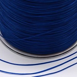 Dark Blue Flat Elastic Crystal String, Elastic Beading Thread, for Stretch Bracelet Making, Dark Blue, 0.6mm, about 328.08 yards(300m)/roll