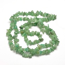 Aventurine Verte Verts puce aventurine rangées de perles naturelles, 5~8x5~8mm, Trou: 1mm, environ 31.5 pouce