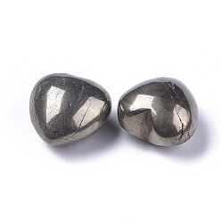 Пирит Натуральный пирит сердце любовь камень, карманный пальмовый камень для балансировки рейки, 20x20x13~13.5 мм