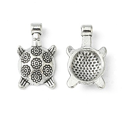Antique Silver Tibetan Style Alloy Pendants, Lead Free and Cadmium Free, Antique Silver, 19.5x12mm, Hole: 2mm