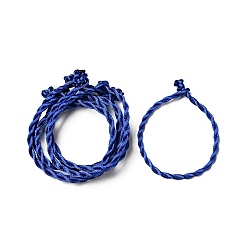 Blue Nylon Rattail Satin Cord Bracelet Making, Blue, 190x3mm