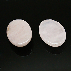 Quartz Rose Cabochons de pierres fines naturelles, ovale, quartz rose, 25x18x5~7mm