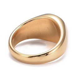 Настоящее золото 18K Ионное покрытие (ip) 304 перстни из нержавеющей стали, инь янь кольцо, с эмалью, слухи, реальный 18 k позолоченный, размер США 7 (17.3 мм)