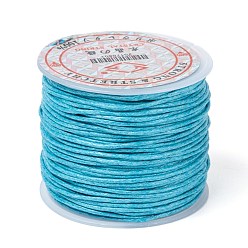 Mixed Color Waxed Cotton Cord, Mixed Color, 1mm, about 27.34 yards(25m)/roll