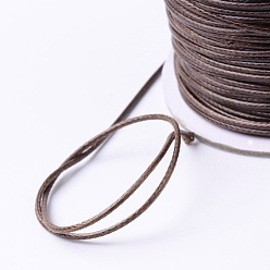 Coconut Brown Korean Waxed Polyester Cords, Coconut Brown, 5mm, about 34.99 yards(32m)/roll