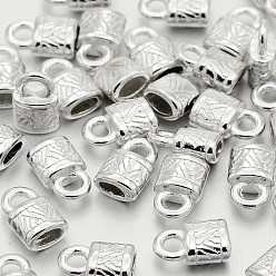 Silver Tibetan Style Alloy Cord Ends, End Caps, Lock, Silver, Lead Free & Cadmium Free, 10x6.5x4.5mm, Hole: 2.5mm