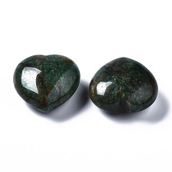Green Jade Natural Green Jade Healing Stones, Heart Love Stones, Pocket Palm Stones for Reiki Balancing, 29~30x30~31x12~15mm