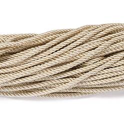 Old Lace Polyester Cord, Twisted Cord, Old Lace, 5mm, about 97~100m/bundle