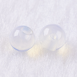 Opalite Opalite Beads, Half Drilled, Round, 8mm, Hole: 1mm