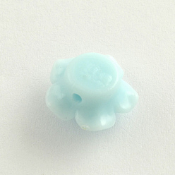 Mixed Color Opaque Acrylic Beads, Flower, Mixed Color, 13x8mm, Hole: 2mm, about 1130pcs/500g