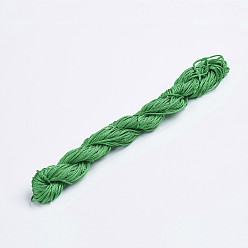 Vert Fil de nylon, cordon de bijoux en nylon pour la fabrication de bracelets tissés , verte, 1mm, environ 26.24 yards (24m)/paquet, 10 faisceaux / sac, environ 262.46 yards (240m)/sac