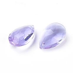 Средний Фиолетовый Граненые подвески стекла, слеза, средне фиолетовый, 15x9.5x5.5 мм, отверстие : 1 мм