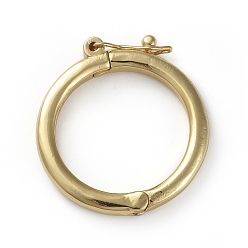 Золотой Застежками латуни Shortener, Twister застежками, кольцо, золотые, 26x3.5 мм