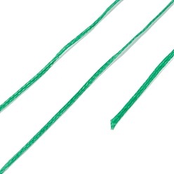 Зеленый Плоская вощеная нить из полиэстера, микро шнур макраме, для шитья кожи, зелёные, 0.8~0.9x0.3 мм, около 109.36 ярдов (100 м) / рулон