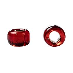 (25B) Silver Lined Siam Ruby Toho perles de rocaille rondes, perles de rocaille japonais, (25 b) rubis siam doublé d'argent, 15/0, 1.5mm, Trou: 0.7mm, environ15000 pcs / 50 g