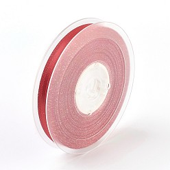 Red Polyester Grosgrain Ribbon, Christmas Ribbon, Red, 3/8 inch(9mm), 100yards/roll(91.44m/roll)