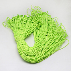 Lawn Green Polyester & Spandex Cord Ropes, 16-Ply, Lawn Green, 2mm, about 109.36 yards(100m)/bundle