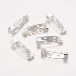 Silver Iron Brooch Findings, Back Bar Pins, Silver Color Plated, 20mm long, 5mm wide, 5mm thick