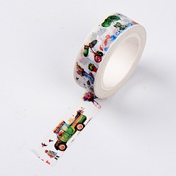 Colorful Fleeting Time Pattern DIY Scrapbook Decorative Paper Tapes, Adhesive Tapes, Colorful, 15mm, 10m/roll