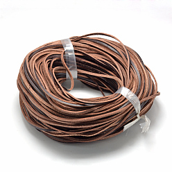 Coconut Brown Leather Cords, Coconut Brown, 3x2mm, about 100yards/bundle(300 feet/bundle)