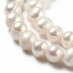 Bisque Natural Cultured Freshwater Pearl Beads Strands, Potato, Bisque, 6~6.5x5~7mm, Hole: 0.6mm, about 61pcs/strand, 13.58 inch(34.5cm)