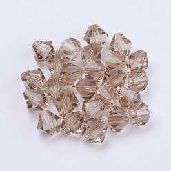 Camel Imitation Austrian Crystal Beads, Grade AAA, Faceted, Bicone, Camel, 8x8mm, Hole: 0.9~1mm