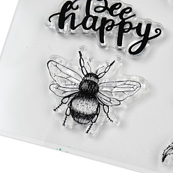 Bees Пластиковые штампы, для diy scrapbooking, фотоальбом декоративный, изготовление карт, штампы, пчелы, 105x105x3 мм