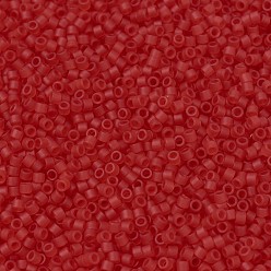 (DB0745) Matte Transparent Red Orange MIYUKI Delica Beads, Cylinder, Japanese Seed Beads, 11/0, (DB0745) Matte Transparent Red Orange, 1.3x1.6mm, Hole: 0.8mm, about 20000pcs/bag, 100g/bag