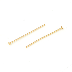 Golden 304 Stainless Steel Flat Head Pins, Golden, 20x0.6mm, Head: 1.4mm