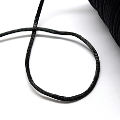Black Polyester Cord, Black, 1.5mm, about 109.36 yards(100m)/roll
