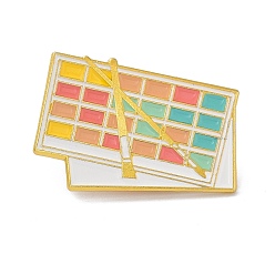 Colorful Color Palette Enamel Pin, Funny Alloy Enamel Brooch for Backpacks Clothes, Golden, Colorful, 19.5x29x9mm