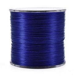 Blue Flat Elastic Crystal String, Elastic Beading Thread, for Stretch Bracelet Making, Blue, 0.5mm, about 328.08 yards(300m)/roll
